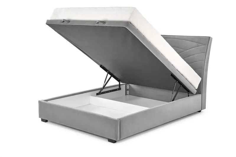Łóżko CONTINENTAL 1 VELVET 160x200 szare I sklep meblowy MIRAT. styl GLAMOUR