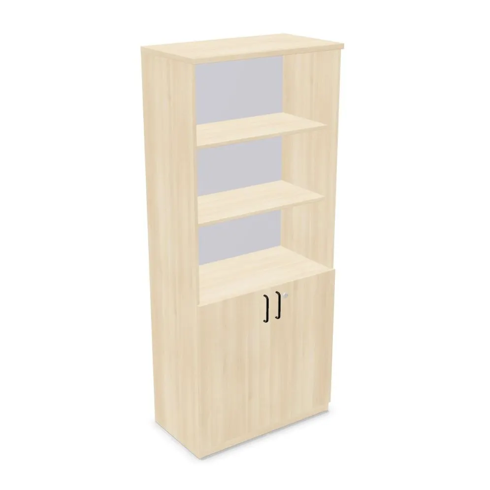 Regał biurowy EASY SPACE CABINET HO 5-OH 80cm akacjowy zamykany I sklep meblowy MIRAT.