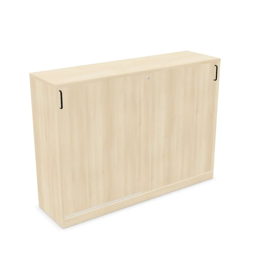 Szafka biurowa przesuwna EASY SPACE CABINET S 3-OH 160cm akacjowa zamykana I sklep meblowy MIRAT.