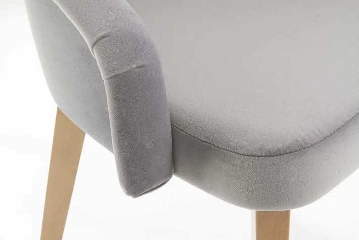 Krzesło TOLEDO 2 szare dąb miodowy z drewnianymi nogami | MIRAT. w stylu  kolekcja TOLEDO