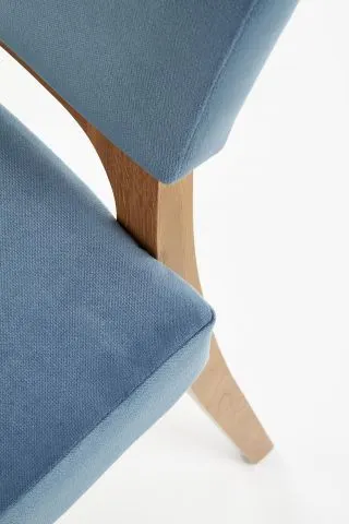 Krzesło WENANTY niebieskie dąb miodowy w stylu retro | MIRAT. w stylu VINTAGE kolekcja CHARAZIAK DESIGN