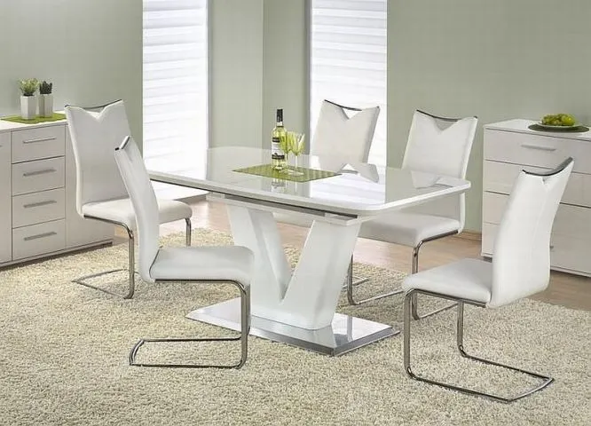 Biały lakierowany stół Mistral