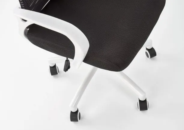 Fotel biurowy SOCKET czarny/biały z regulowanym zagłówkiem | MIRAT. w stylu  kolekcja