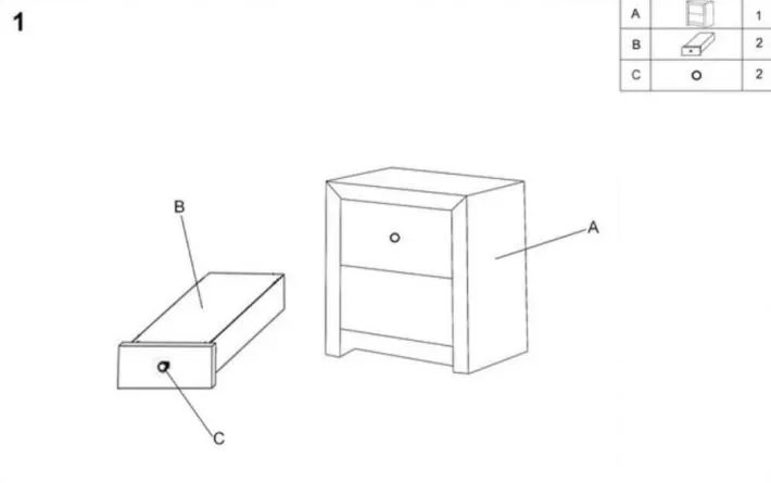Szafka nocna PRIMA 2 szara tapicerowana | MIRAT.