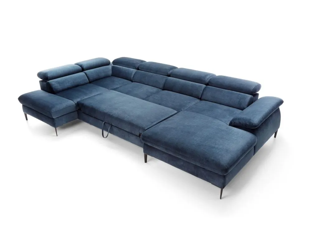 Narożnik z funkcją spania SIMON U2 granatowy prawy/lewy I sklep meblowy MIRAT.