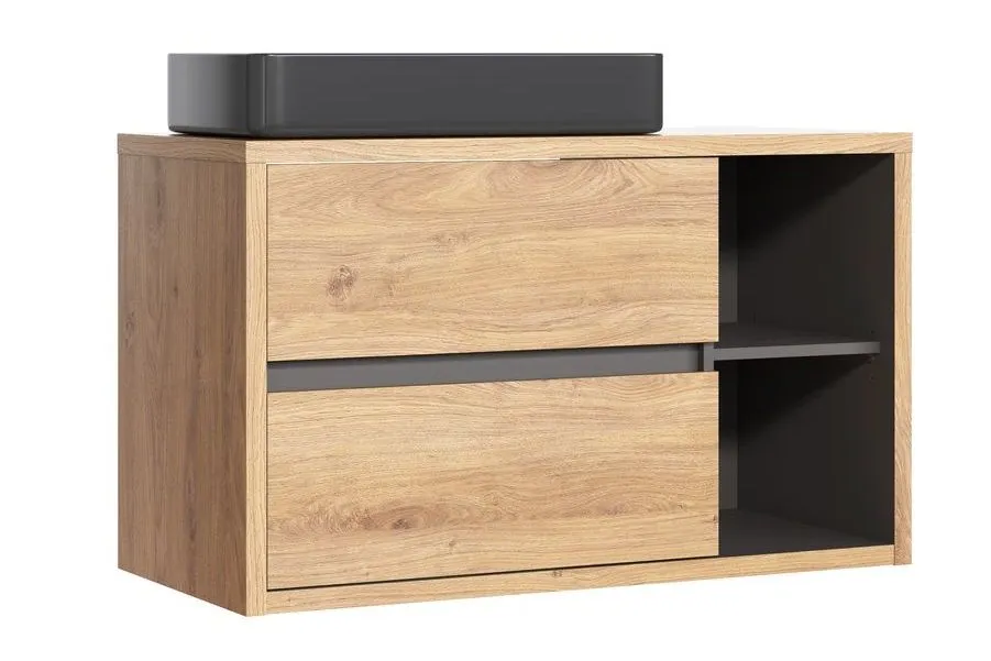 Zestaw mebli łazienkowych DEVON dąb wiszący | MIRAT.