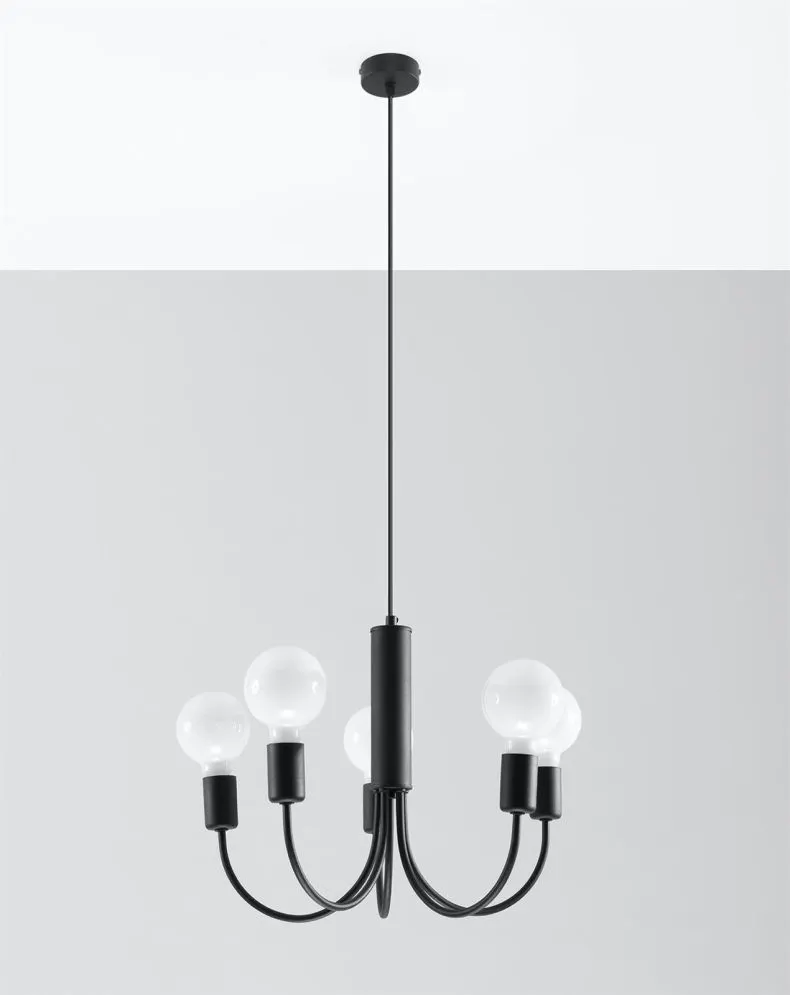 Żyrandol PICCOLO 5 czarny | sklep MIRAT  kolekcja piccolo