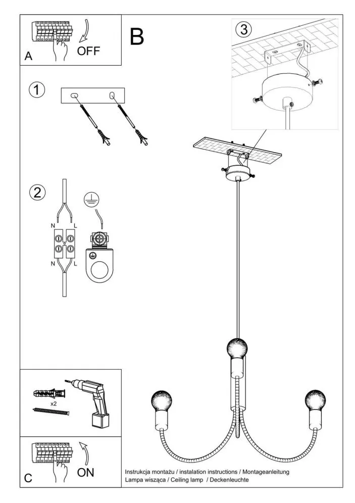 Żyrandol PICCOLO 5 czarny | sklep MIRAT  kolekcja piccolo