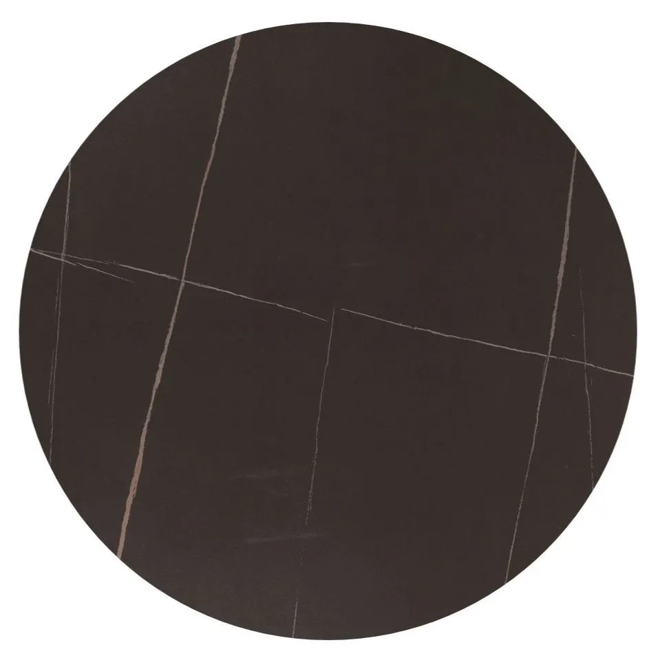 Stół okrągły ESPERO 80x80 czarny marmur/czarny na jednej nodze I sklep meblowy MIRAT. styl LOFT