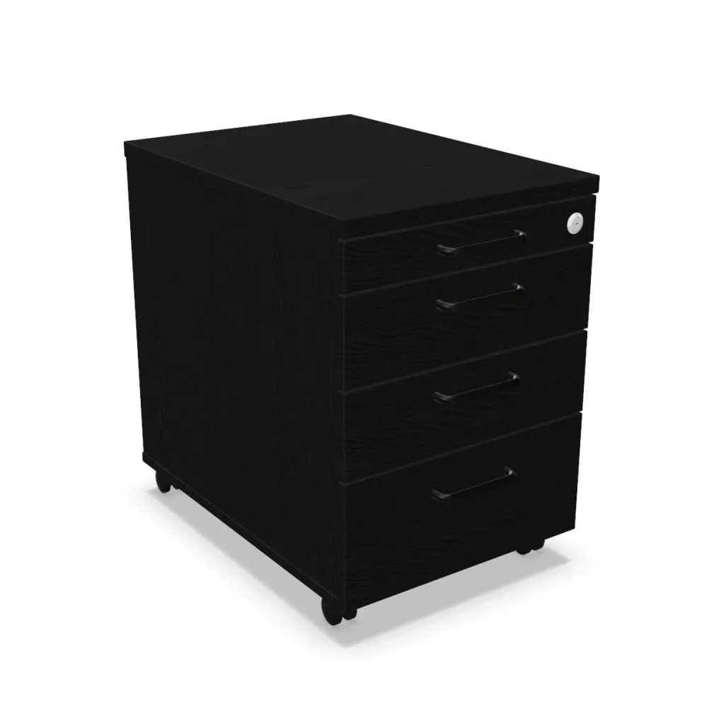 Kontenerek biurowy EASY SPACE MOB PB 4S czarny grafitowy I sklep meblowy MIRAT.