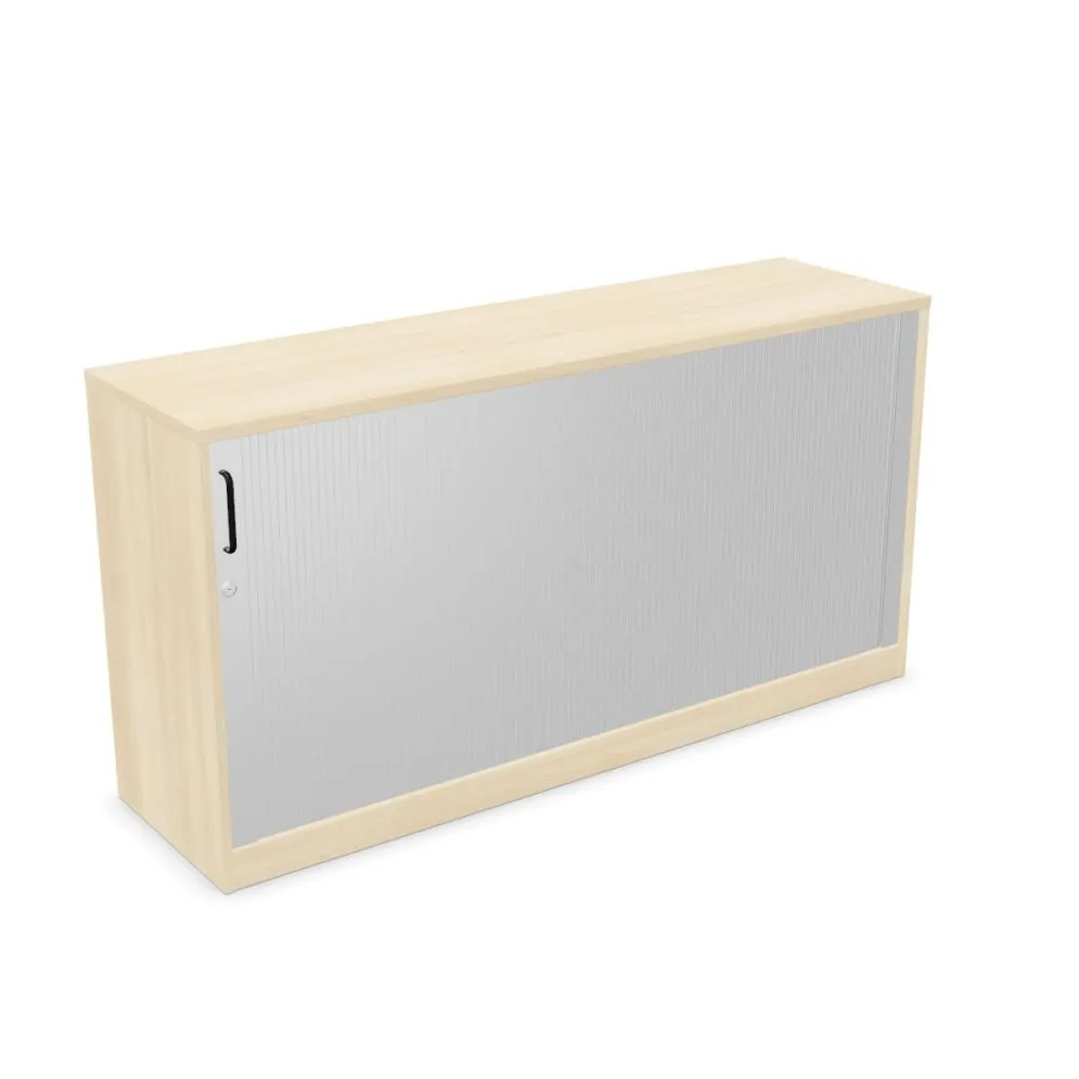 Szafka biurowa żaluzjowa EASY SPACE CABINET HRT 2-OH 160cm akacjowa zamykana I sklep meblowy MIRAT.