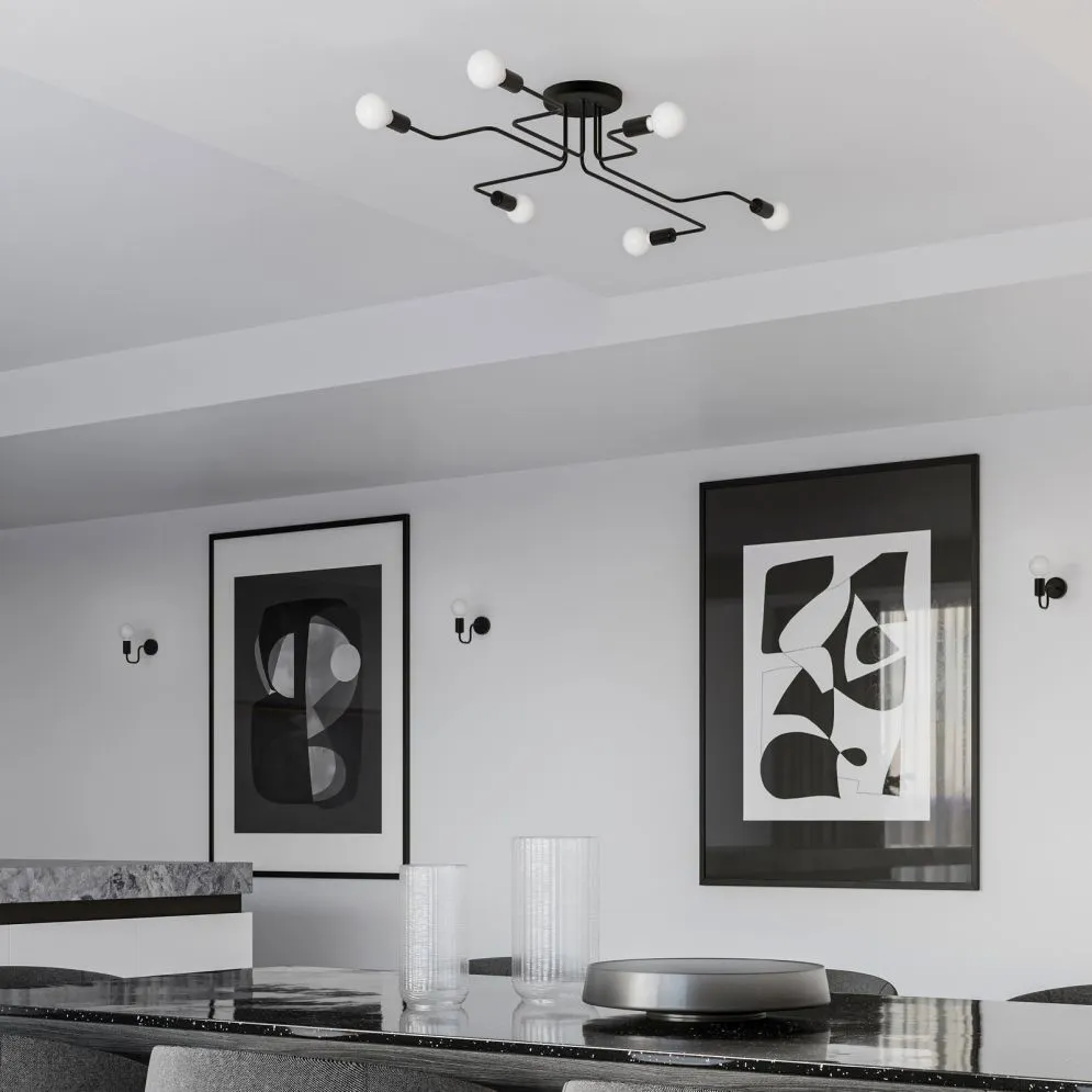 Żyrandol VECTOR 4 czarny | sklep MIRAT kolekcja vector