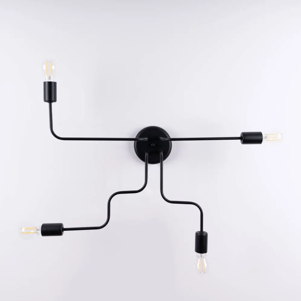 Żyrandol VECTOR 4 czarny | sklep MIRAT kolekcja vector