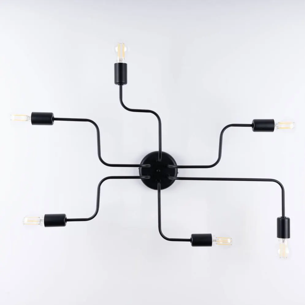 Żyrandol VECTOR 6 czarny | sklep MIRAT kolekcja vector