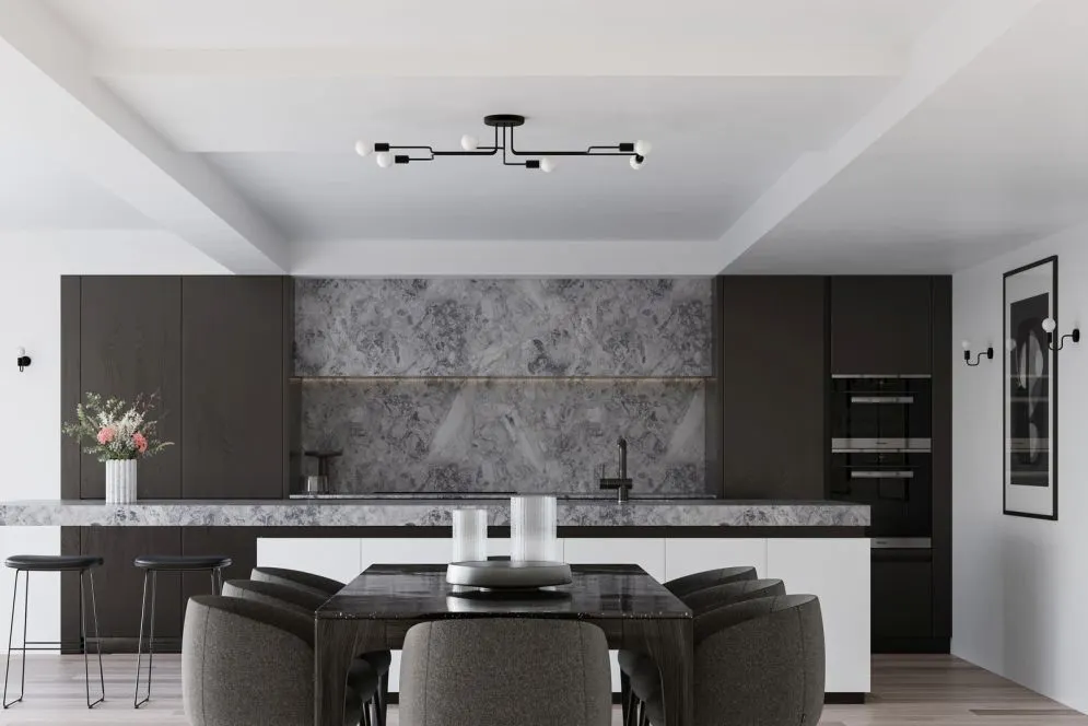 Żyrandol VECTOR 8 czarny | sklep MIRAT kolekcja vector