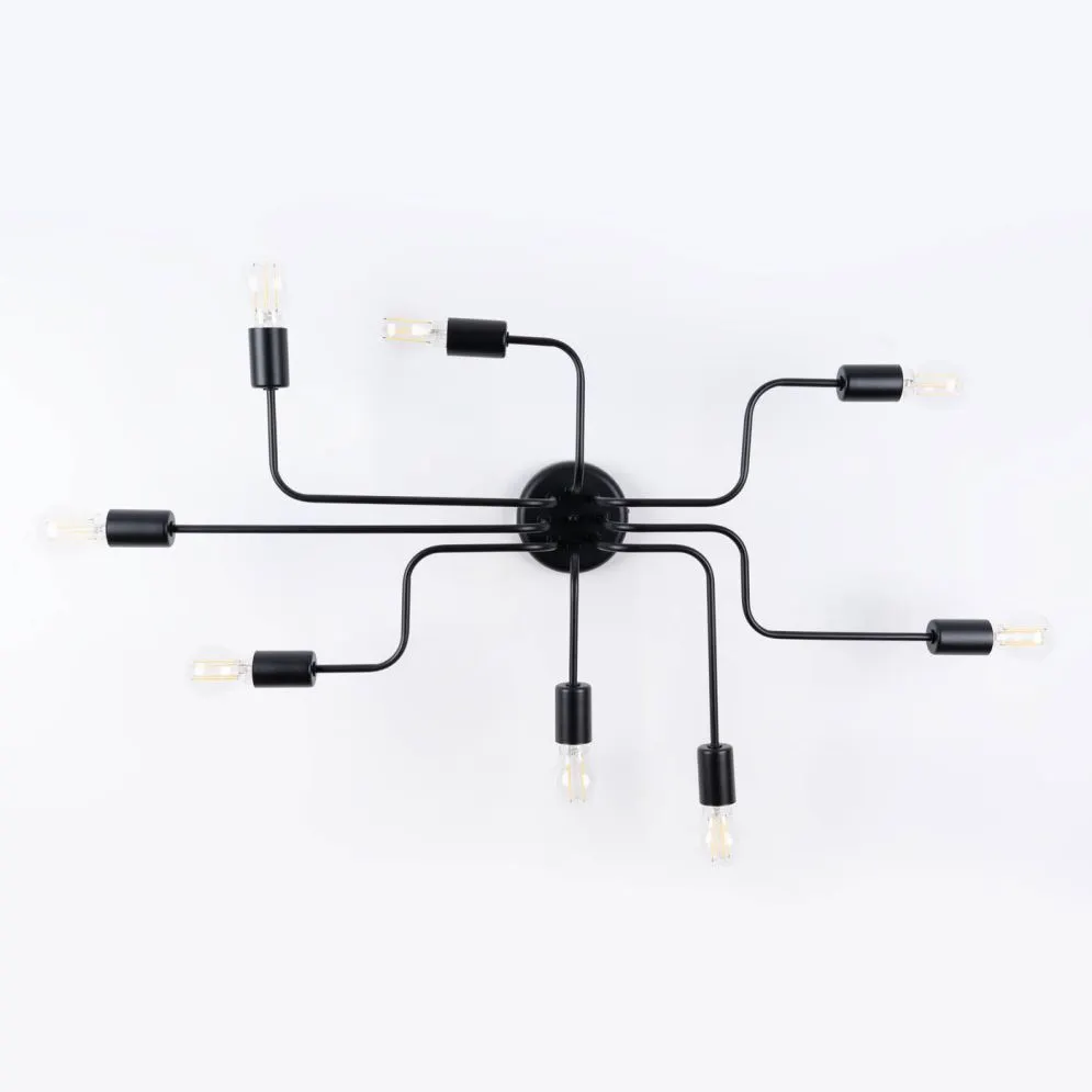 Żyrandol VECTOR 8 czarny | sklep MIRAT kolekcja vector