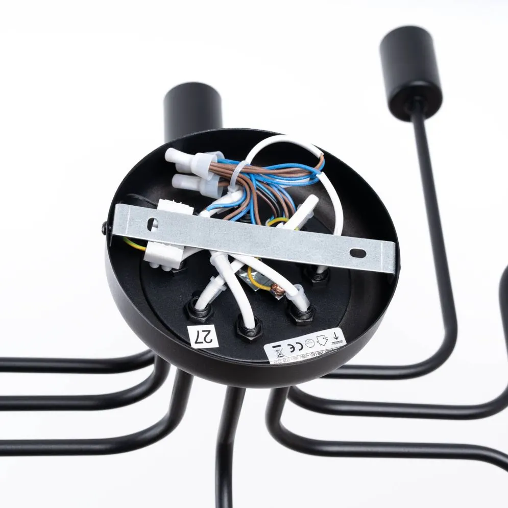 Żyrandol VECTOR 8 czarny | sklep MIRAT kolekcja vector