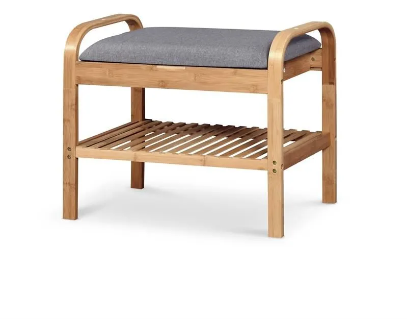 Stojak na buty ST-12 szary/naturalny z półką | MIRAT. w stylu kolekcja