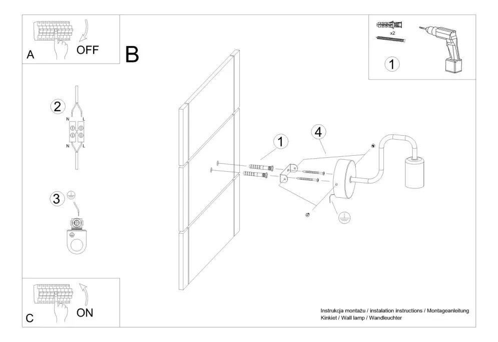 Kinkiet VECTOR czarny | sklep MIRAT  kolekcja vector