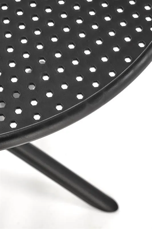 Stolik ogrodowy CALVO 60x60 czarny z tworzywa PVC okrągły I sklep meblowy MIRAT.