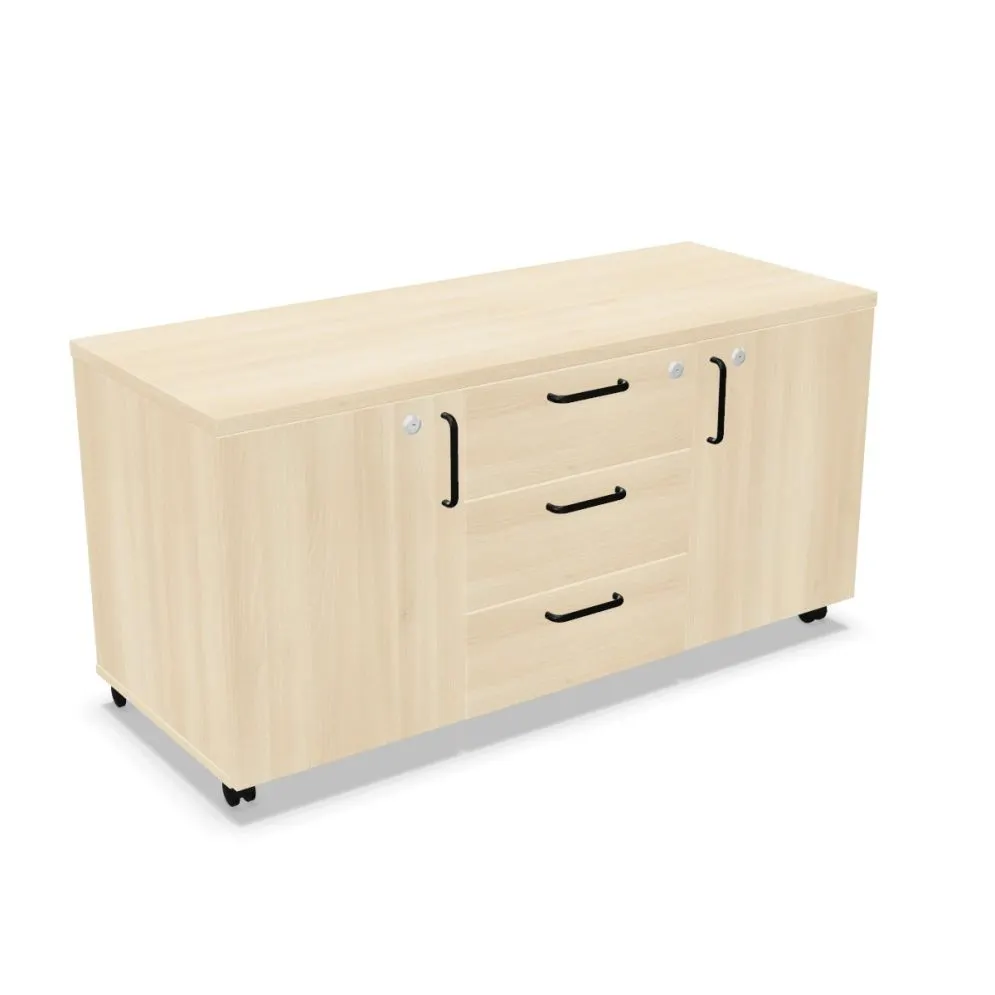 Komoda biurowa EASY SPACE MOB akacjowa z zamkiem I sklep meblowy MIRAT.