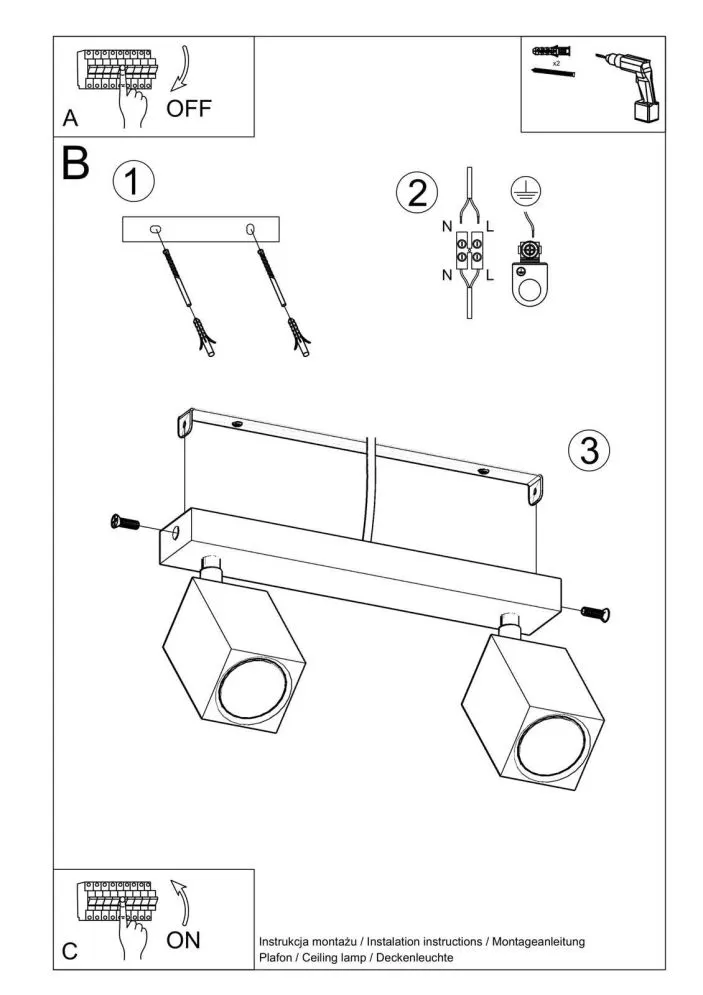 Plafon KEKE 2 dąb | sklep MIRAT kolekcja keke