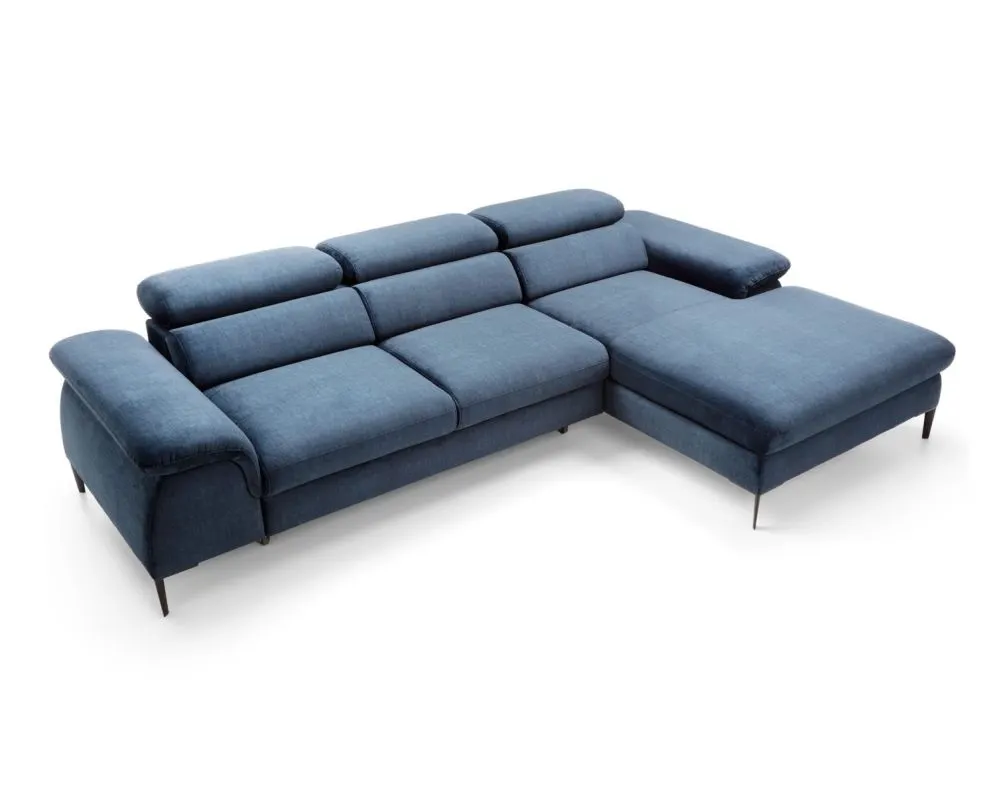 Narożnik z funkcją spania SIMON M granatowy prawy/lewy I sklep meblowy MIRAT.