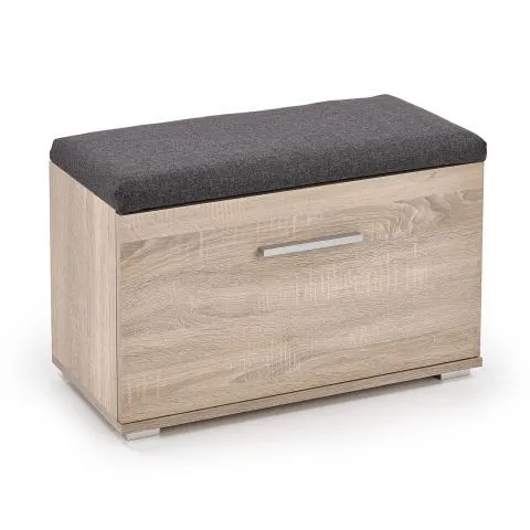 Dąb sonoma szafka na buty z szarym siedziskiem Lima ST-2 Halmar