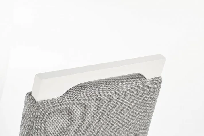 Krzesło CLARION szare białe tapicerowane z drewnianymi nogami | MIRAT. w stylu kolekcja