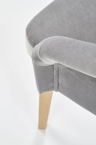 Krzesło TOLEDO 2 szare dąb miodowy z drewnianymi nogami | MIRAT. w stylu  kolekcja TOLEDO