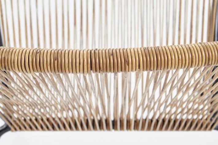 Krzesło BARI rattanowe z metalowymi nogami | MIRAT. w stylu LOFT, VINTAGE kolekcja