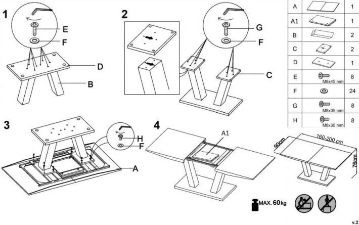 Stół VISION biały w stylu nowoczesnym | MIRAT. w stylu kolekcja