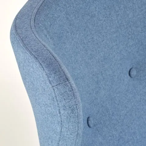 Fotel COTTO niebieski uszak na drewnianych nogach | MIRAT. w stylu  kolekcja