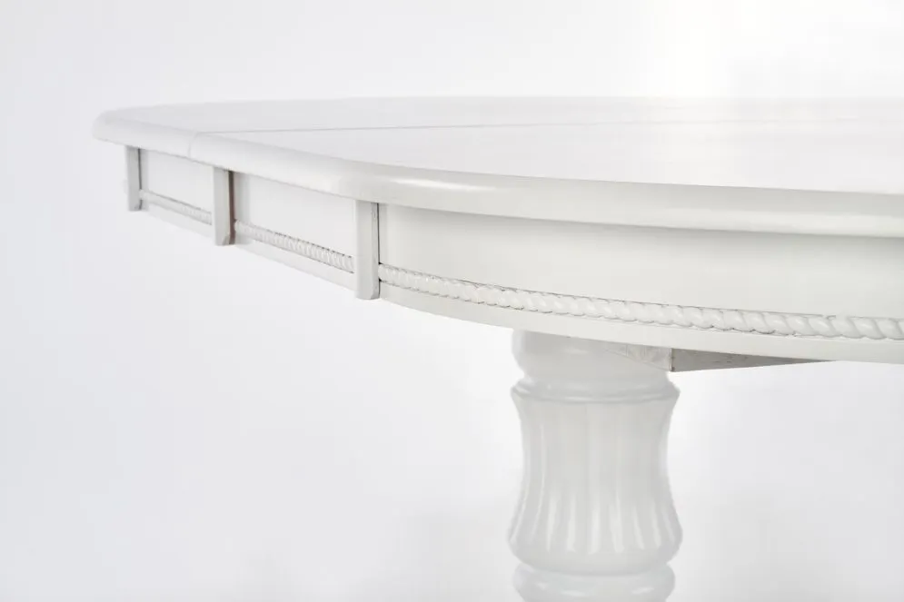 Stół JOSEPH 150(190)x90 biały rozkładany w stylu klasycznym | MIRAT. w stylu KLASYCZNY kolekcja
