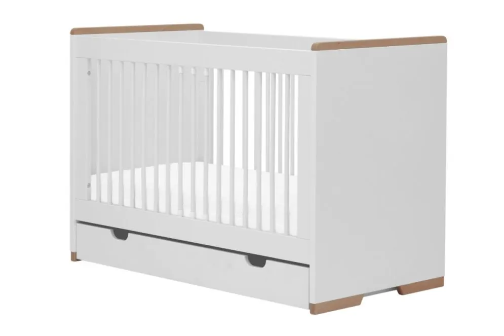 Łóżeczko dziecięce SNAP 120x60 niemowlęce | MIRAT. styl SKANDYNAWSKI kolekcja SNAP