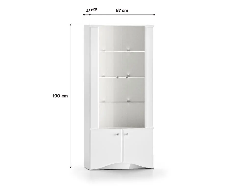 Witryna BLANC 01 2D biały połysk I sklep meblowy MIRAT. kolekcja BLANC