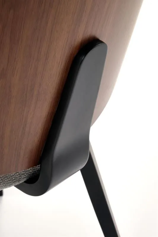 Krzesło K563 czarne/orzech na drewnianych nogach I sklep meblowy MIRAT.