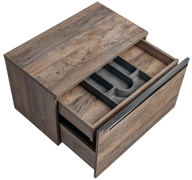 Szafka pod umywalkę nablatową SANTA FE OAK 80 dąb COMAD | MIRAT. styl LOFT kolekcja SANTA FE OAK