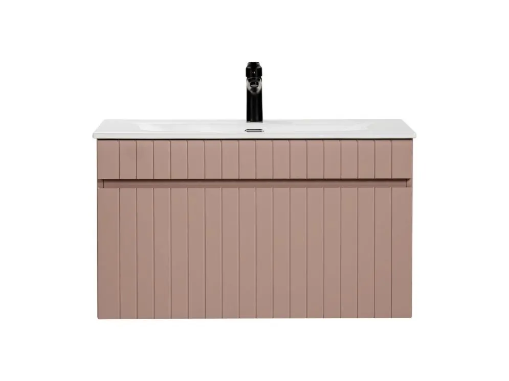 Szafka pod umywalkę ICONIC ROSE 82 80cm różowa wisząca I sklep meblowy MIRAT. styl RYFLOWANY