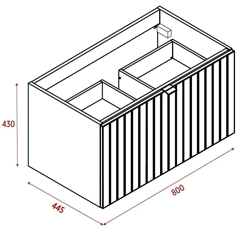 Szafka pod umywalkę HARMO 80 cm kaszmirowa półmat wisząca | MIRAT kolekcja HARMO