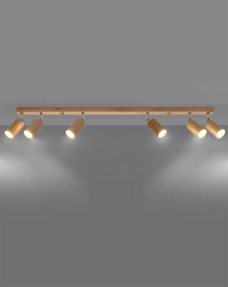 Plafon BERG 6 naturalne drewno | sklep MIRAT kolekcja berg