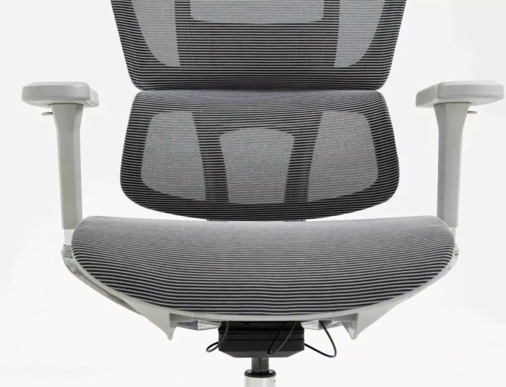 Ergonomiczny fotel biurowy Winner Lux szary z miękkimi podłokietnikami | MIRAT