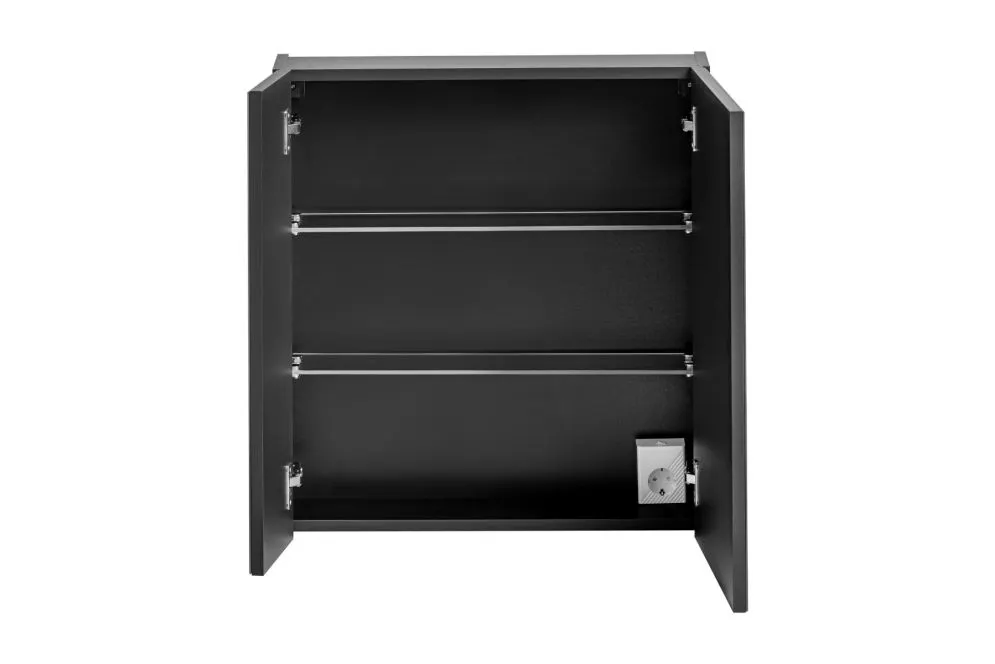 Szafka łazienkowa SANTA FE BLACK 60 cm czarny mat z lustrem wisząca I sklep meblowy MIRAT. styl LOFT