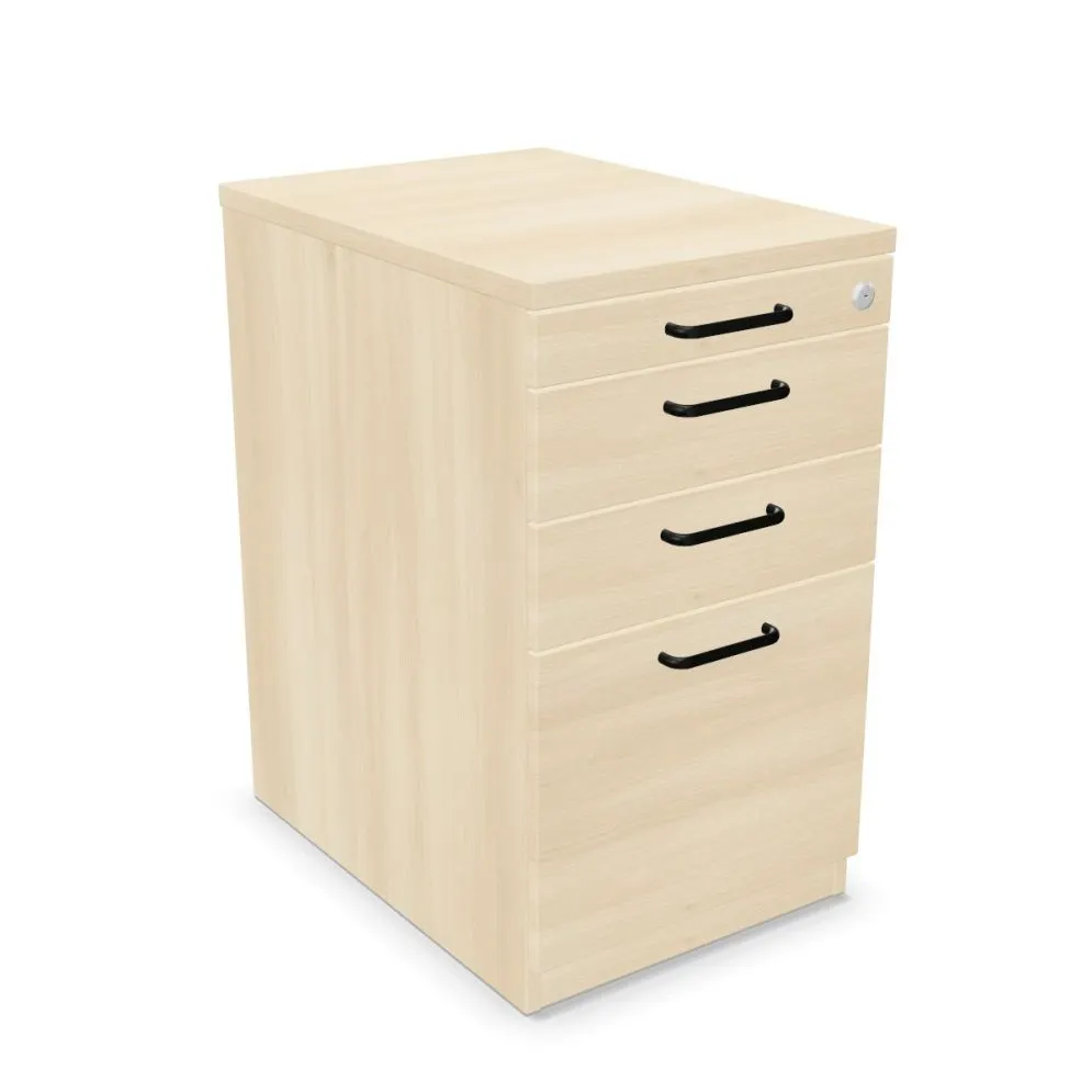 Kontenerek biurowy EASY SPACE 3D PB 43cm akacjowy do pracy I sklep meblowy MIRAT. styl SKANDYNAWSKI