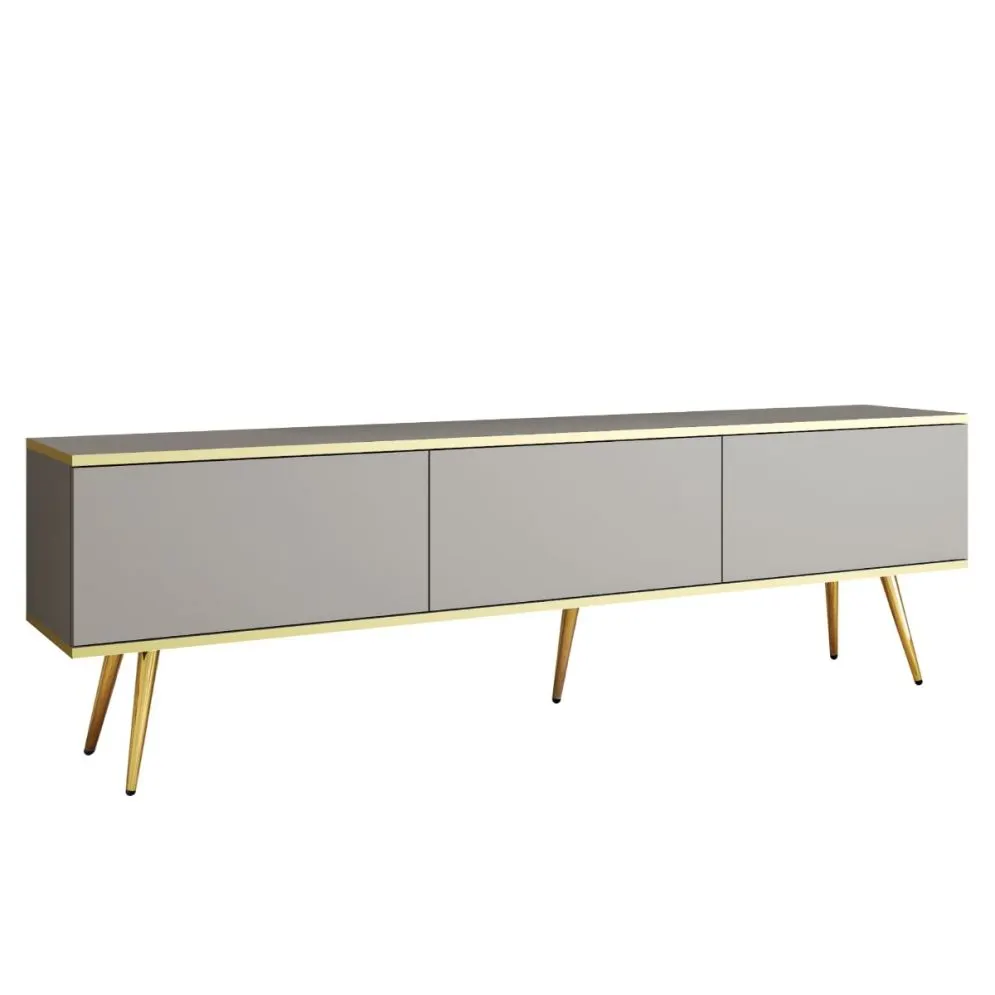 Szafka RTV KARL 175cm wisząca/stojąca szary mat do salonu I sklep meblowy MIRAT. styl GLAMOUR