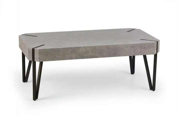 Ława EMILY beton na nogach ze stali malowanej proszkowo | MIRAT. styl LOFT