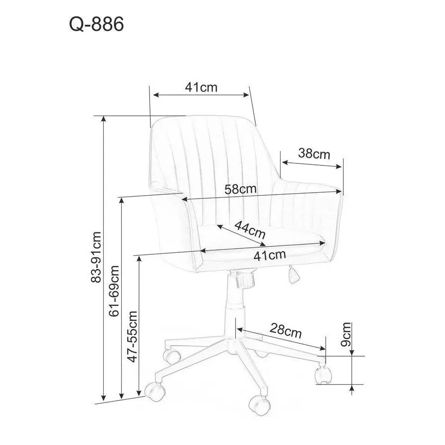 Fotel biurowy Q-886 VELVET ciemnobeżowy z mechanizmem TILT I sklep meblowy MIRAT.
