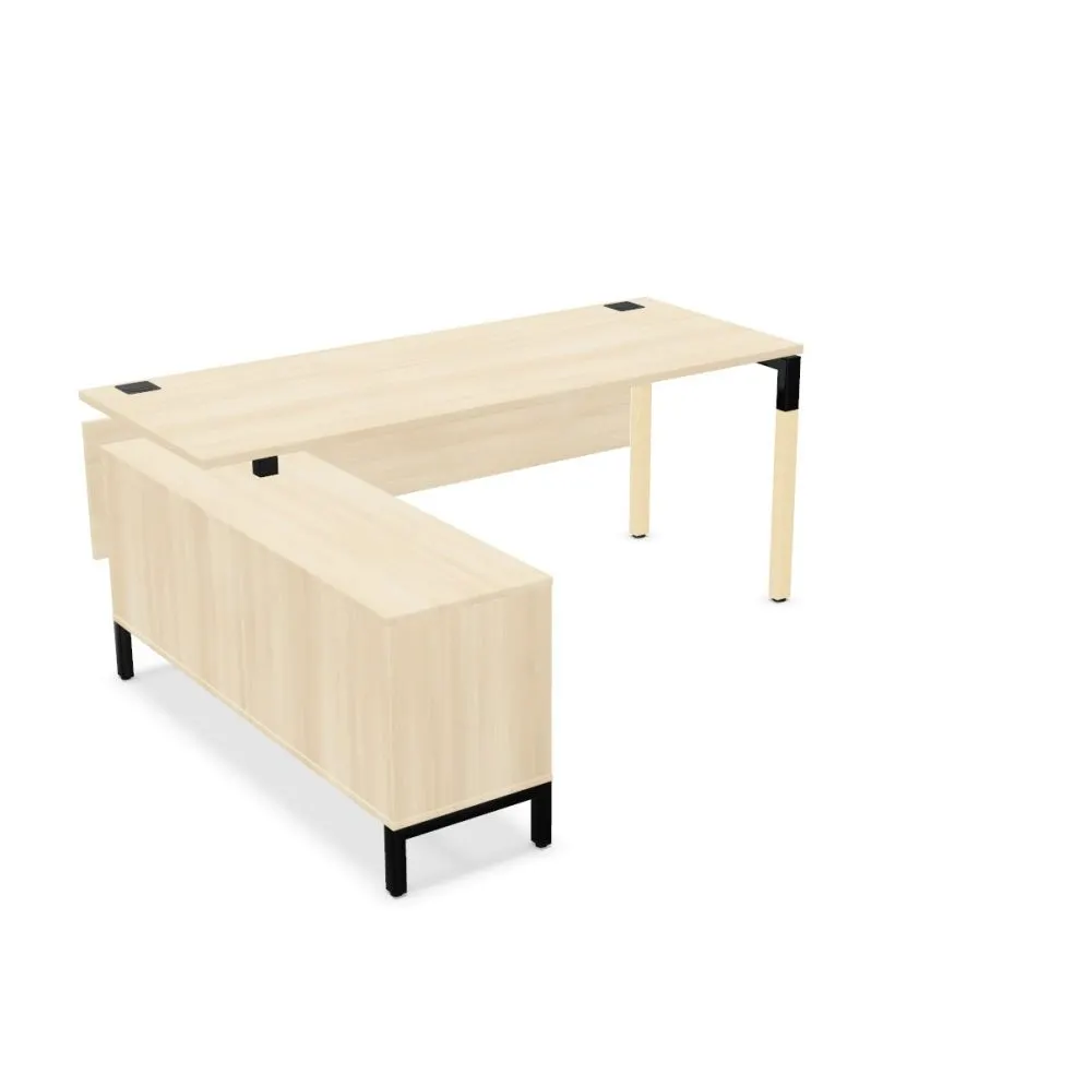 Biurko narożne CS5040 180x70 akacjowe z szafką I sklep meblowy MIRAT.