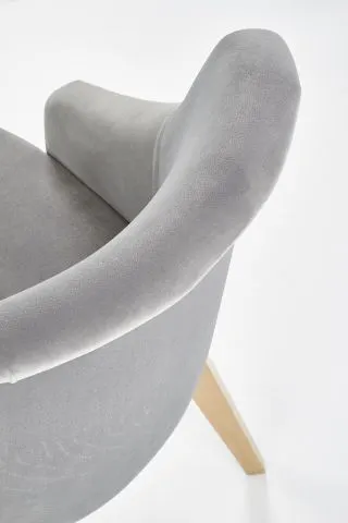 Krzesło TOLEDO 2 szare dąb miodowy z drewnianymi nogami | MIRAT. w stylu  kolekcja TOLEDO