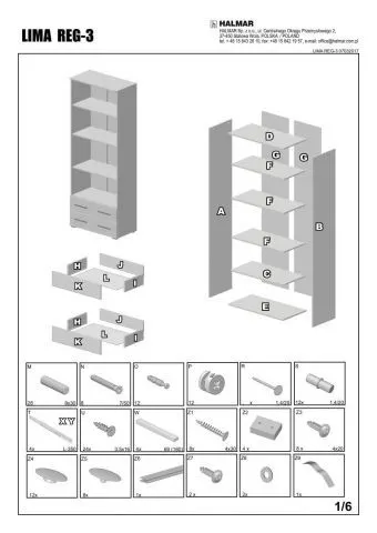 Regał LIMA REG-3 dąb sonoma do pokoju | MIRAT. w stylu  kolekcja LIMA